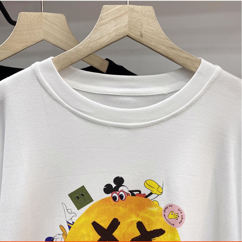 Áo Thun Mặt Cười Siêu Kute Phong Cách Trẻ Trung Năng Động, Cotton Mịn Thoải Mái Hoạt Động Hè 2022