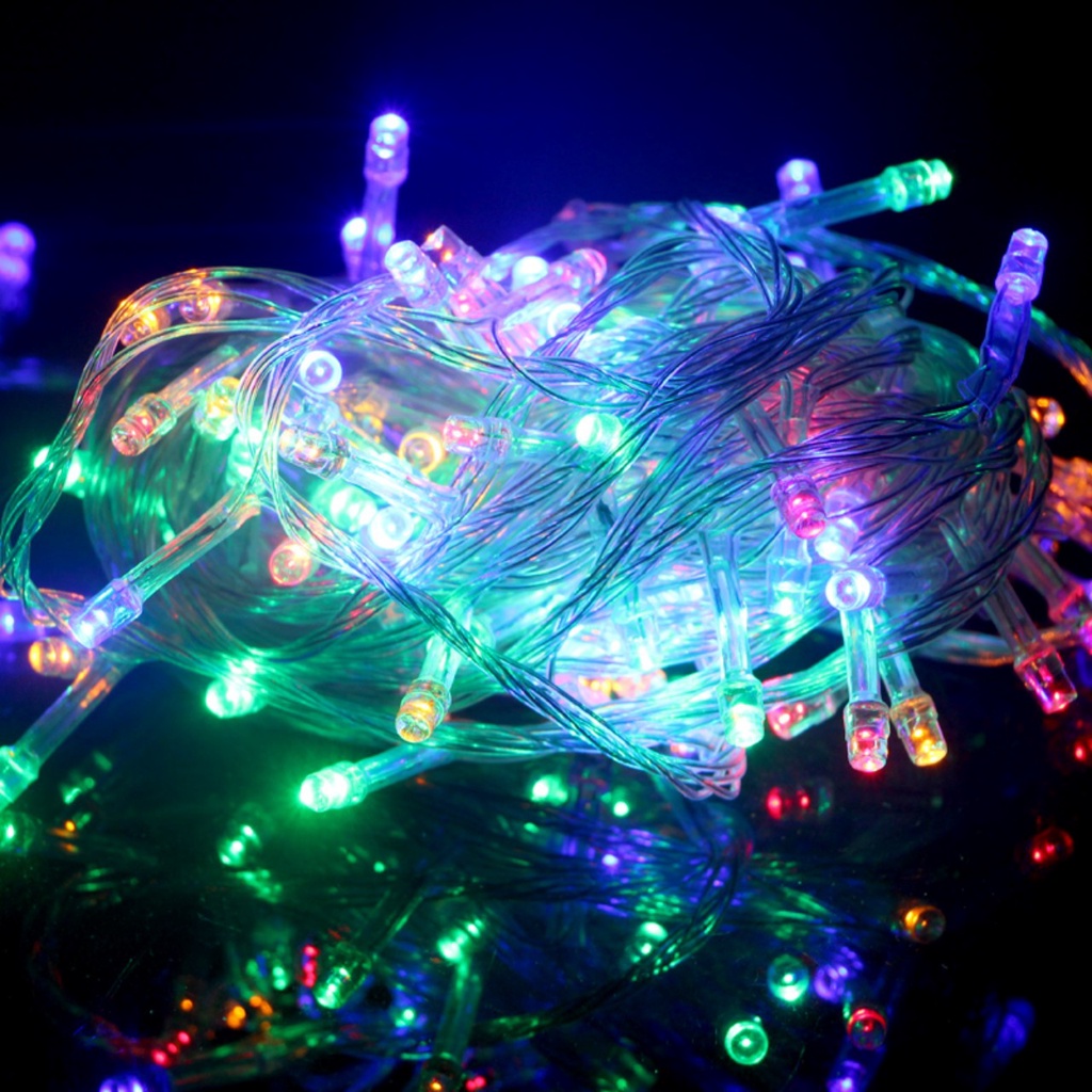 Dây đèn LED chớp 4.5m, dây đèn trang trí chuồng chó mèo, Noel Và Tết