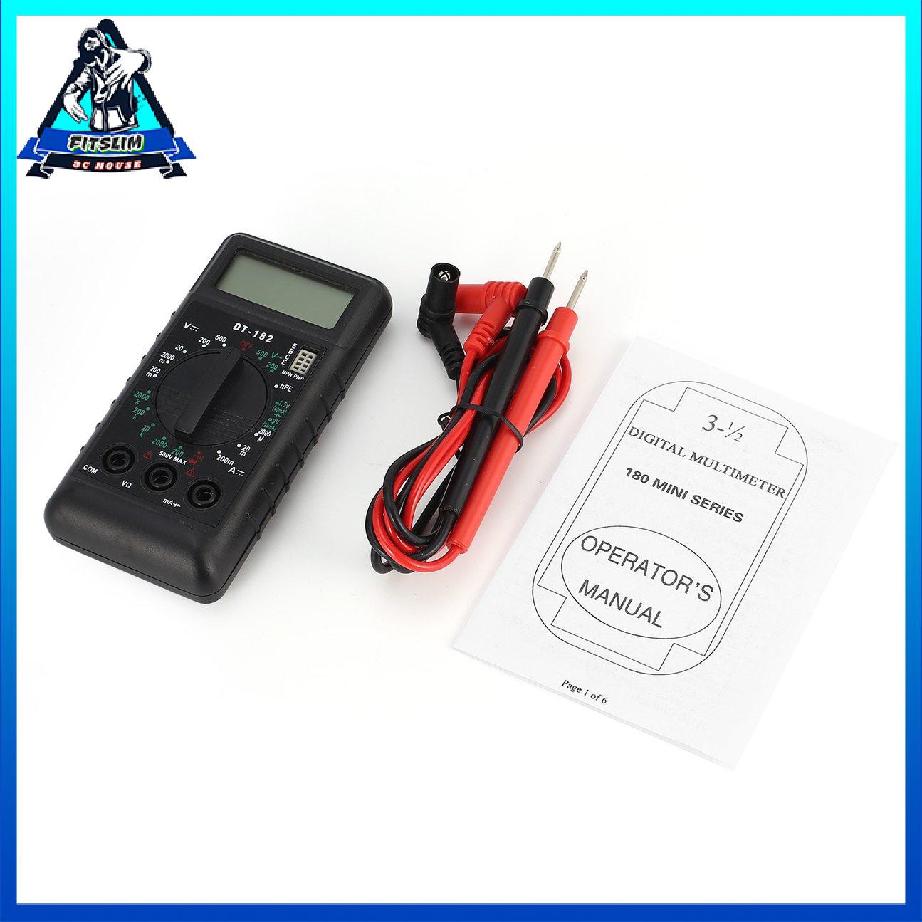 DT-182 Digital Mini Multimeter Đồng hồ đo dòng điện DC / AC