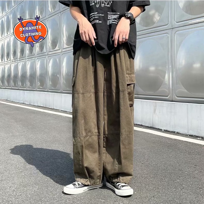 Quần dài ống rộng nhiều túi phong cách Hip Hop thời trang cho nam cỡ M-3XL quần jean nam