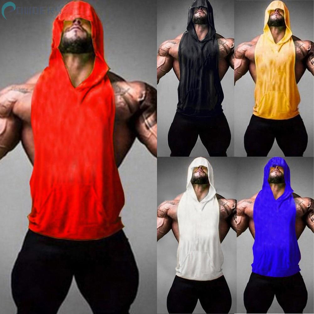 Áo Tank Top Có Mũ Plus Size Cho Nam Tập Gym