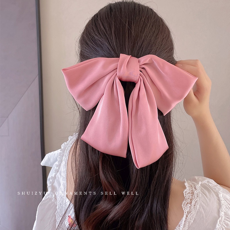 Kẹp Tóc Nơ To Nhiều Màu Phong Cách Hàn Quốc Mới 2022