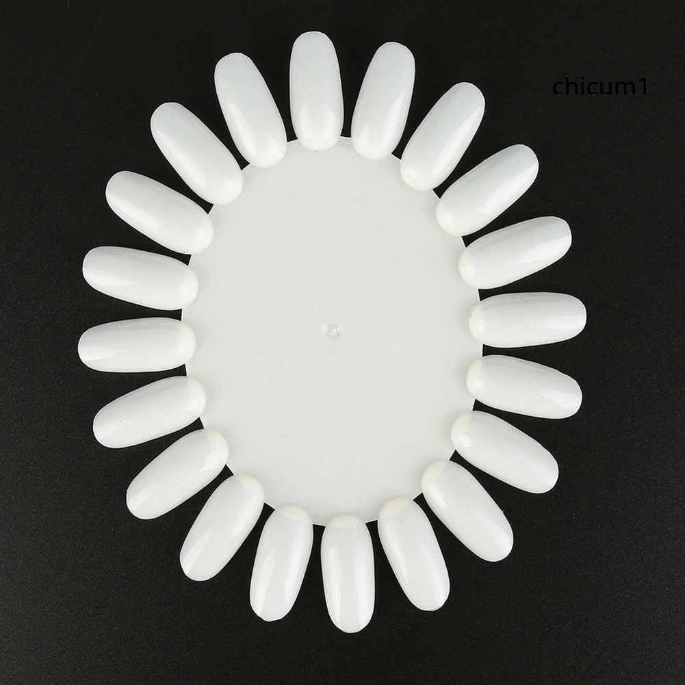 Khay Móng Tay Giả Bằng Acrylic 20 Màu Hình Bánh Xe