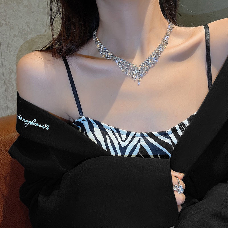 Dây Chuyền Vòng Cổ Đính Đá Siêu Sang Dự Tiệc Mainia Shop