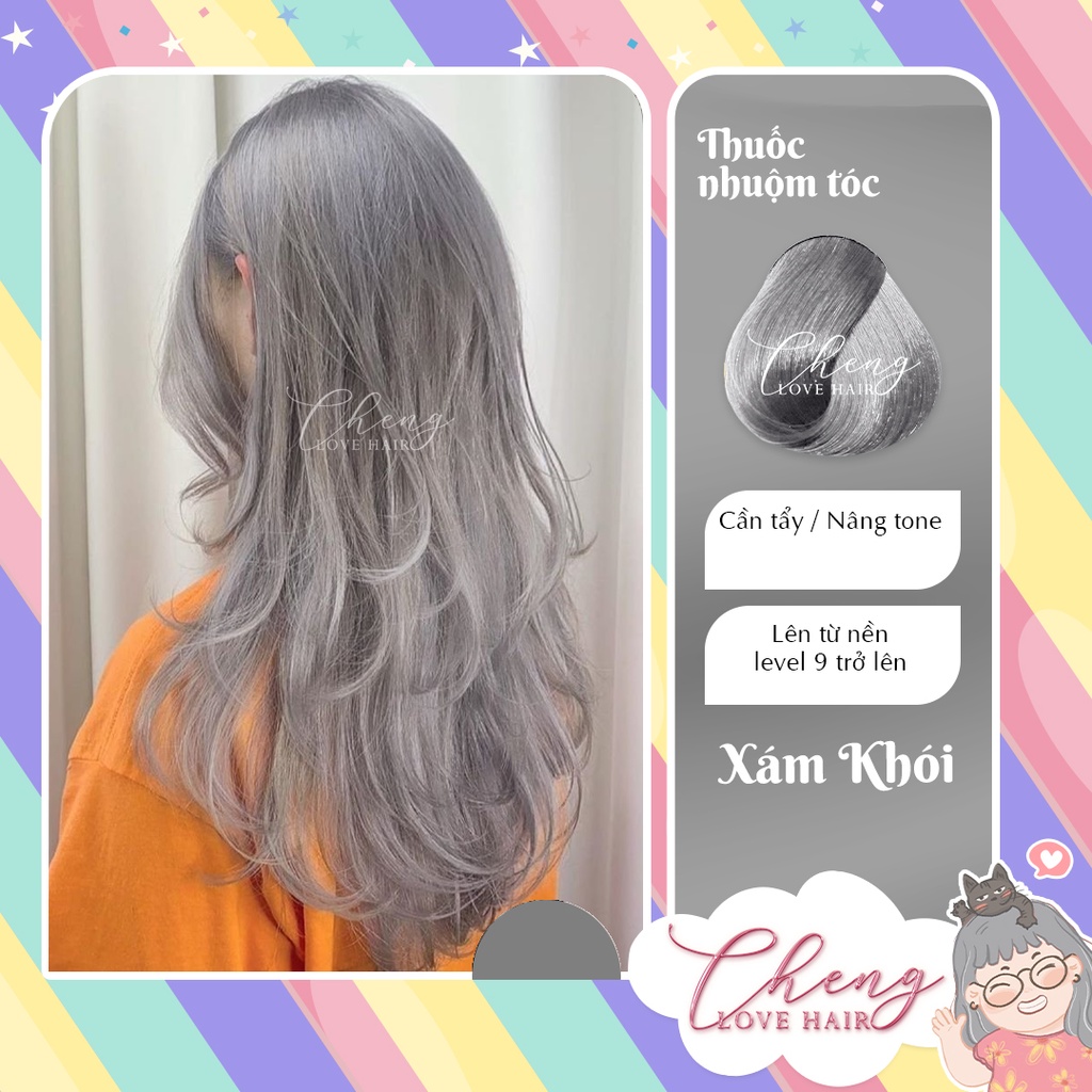 Thuốc Nhuộm Tóc Màu XÁM KHÓI | Chenglovehair, Chenglovehairs