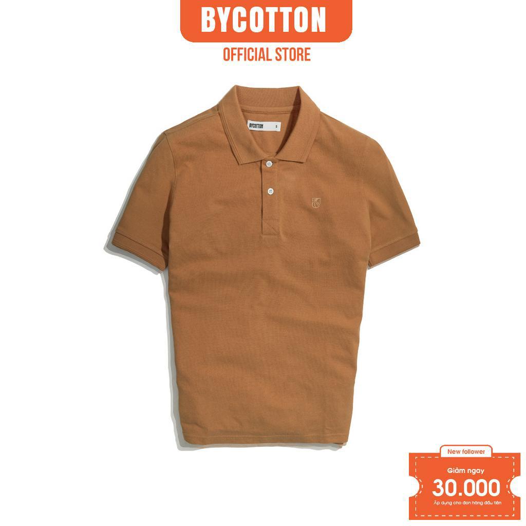 Áo Thun Polo Nam Cổ Bẻ Nâu BY COTTON Brown Basic Polo