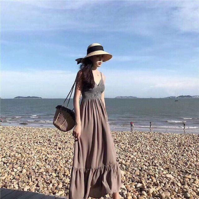 Mũ cói chuông nơ siêu xinh