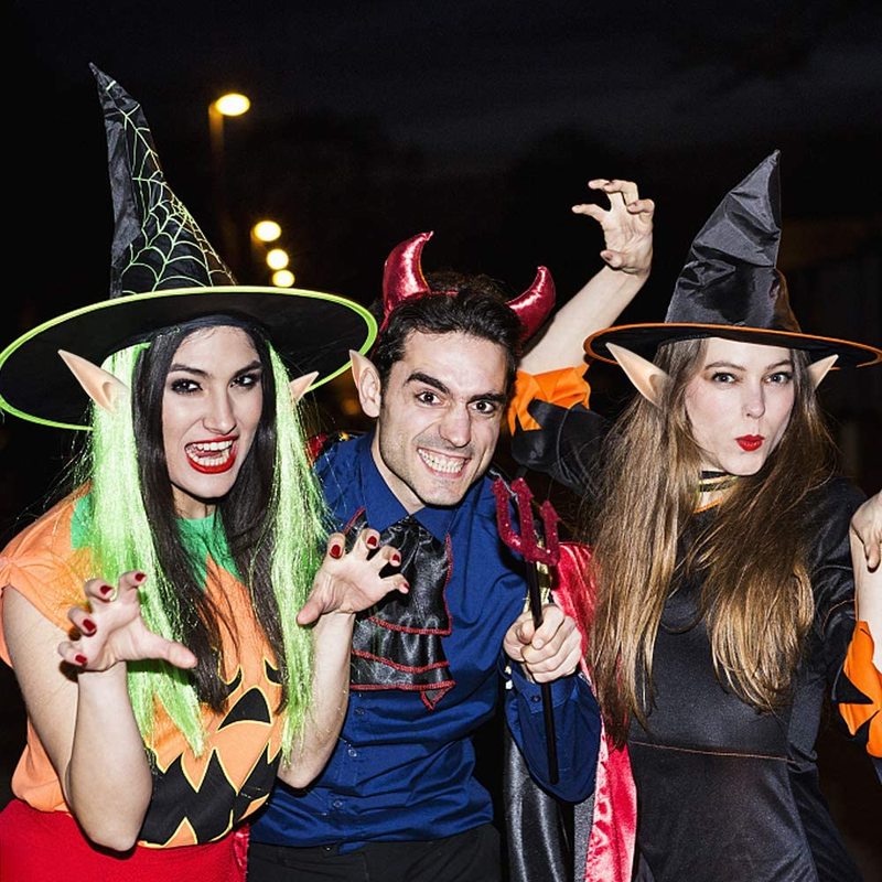 1 Cặp Tai Yêu Tinh Giả Mềm Mại Bí Ẩn Hóa Trang Halloween