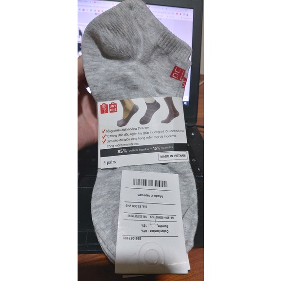 [RẺ NHẤT] Combo 5 đôi Tất nam cổ ngắn Uniqlo giá tốt mà xịn xò