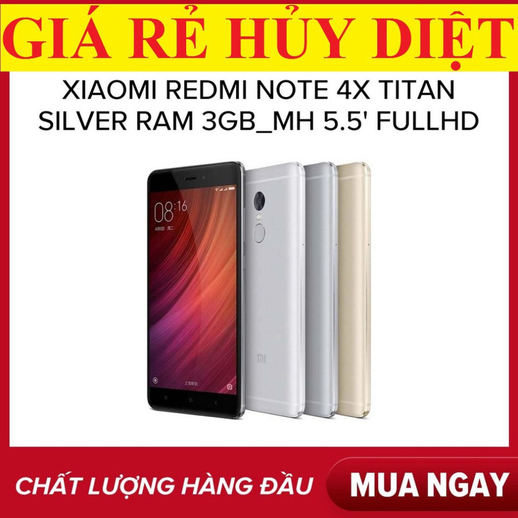 HOT GIÁ '' RẺ BẤT NGỜ '' điện thoại Xiaomi Redmi Note 4 Chính Hãng 2sim ram 3G/64G, chiến Free Fire/PUBG đỉnh HOT GIÁ