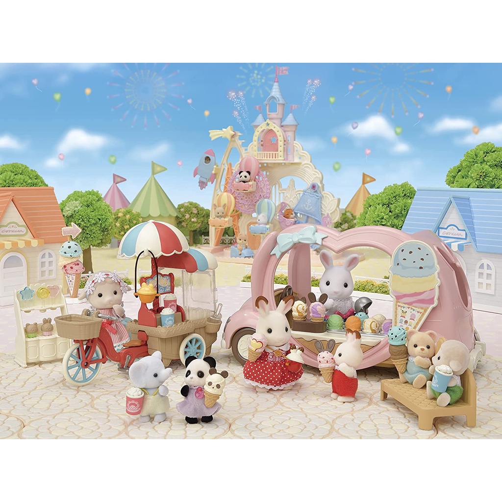 Sylvanian Families Xe Bán Kem Vui Vẻ Happy Ice Cream Wagon