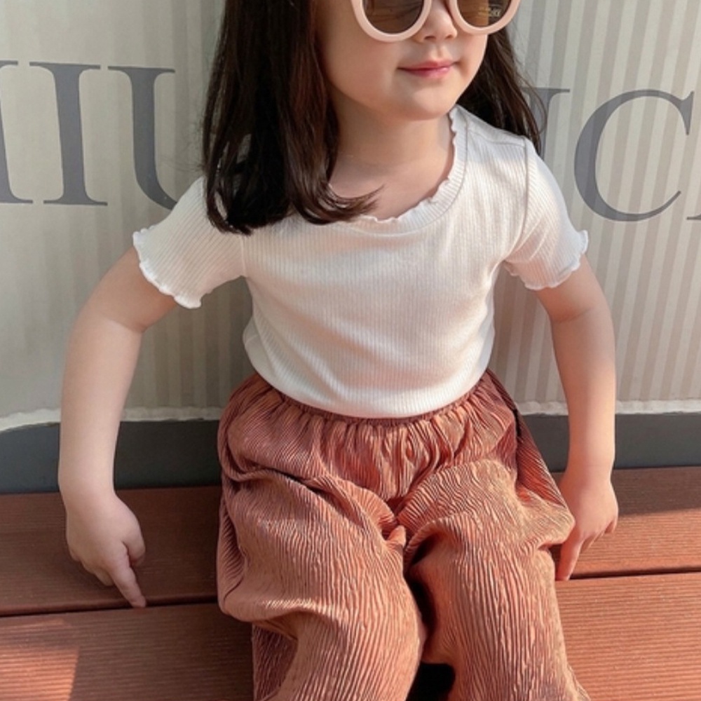 áo thun nữ cho bé gái Tròn Chất Liệu Co Giãn Thoải Mái Thời Trang Mùa Hè