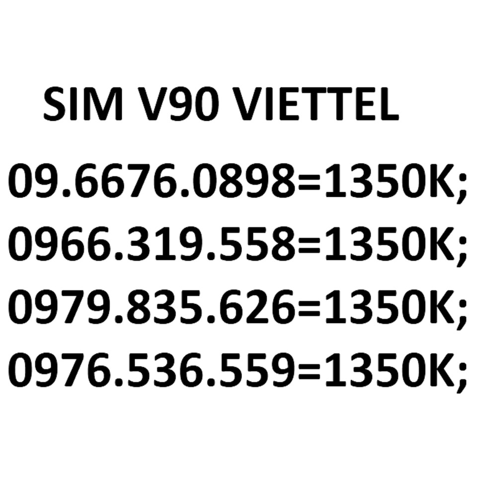 Sim đẹp 10 số viettel V90 ZX662