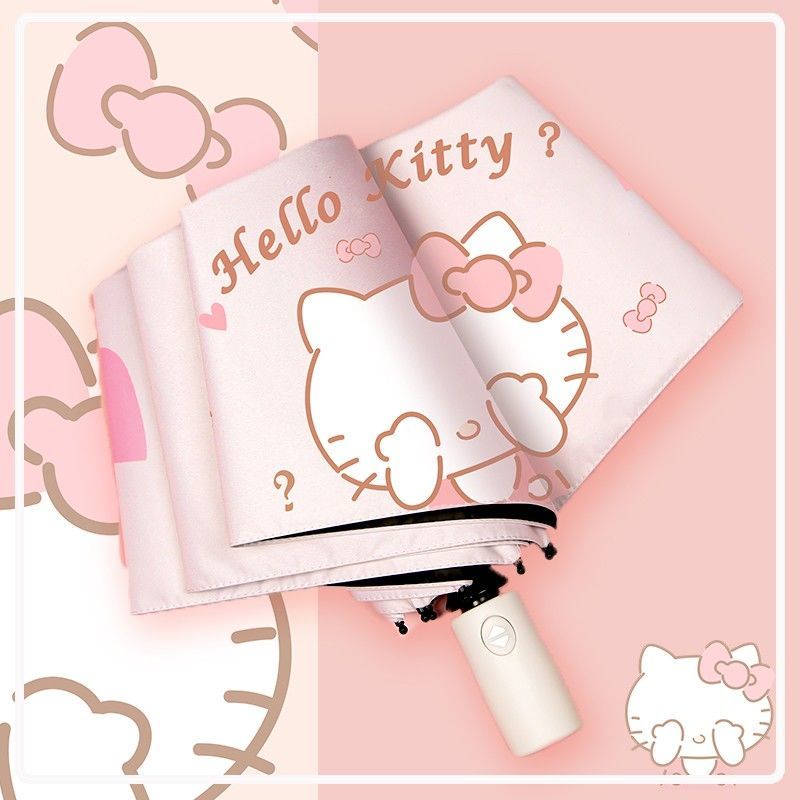 Dù Gấp Tự Động Hình Hello Kitty Dễ Thương