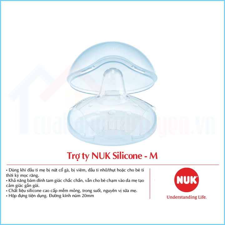 [CHÍNH HÃNG] Hộp 2 Chiếc Trợ Ti Silicone Nuk Siêu Mềm Cho Mẹ Đang Cho Con Bú | Trị Sụt Ti | Giảm Đau Nhức Đầu Ti