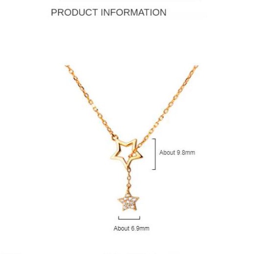 Vòng Cổ Choker Mặt Ngôi Sao Thời Trang Hàn Quốc Cho Nữ