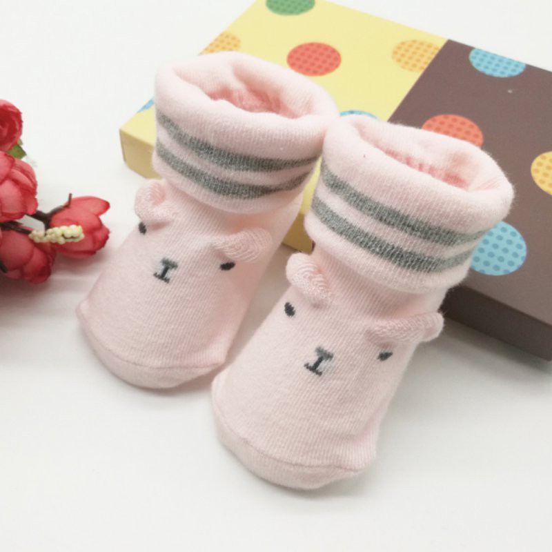 Vớ cotton cổ cao họa tiết dễ thương cho bé