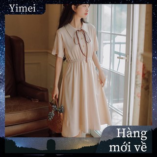 ⭐0412⭐New summer fashion Korean style bow tie short-sleeved dress