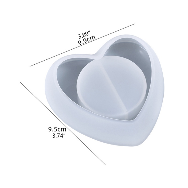 Khuôn silicone làm đế nến hình trái tim
