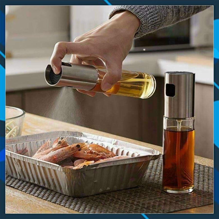Bình Xịt Dầu Ăn Phun Sương ⚡FREESHIP⚡ Dùng Cho Nồi Chiên Không Dầu, Chất Liệu Thủy Tinh 100ml, An Toàn, Tiện Lợi
