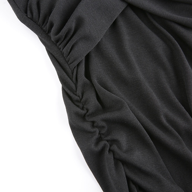 Đầm DUNEA tay dài cổ chữ V thiết kế đan chéo thời trang quyến rũ cho nữ