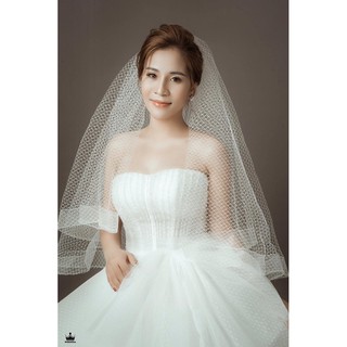 voan lưới cô dâu
