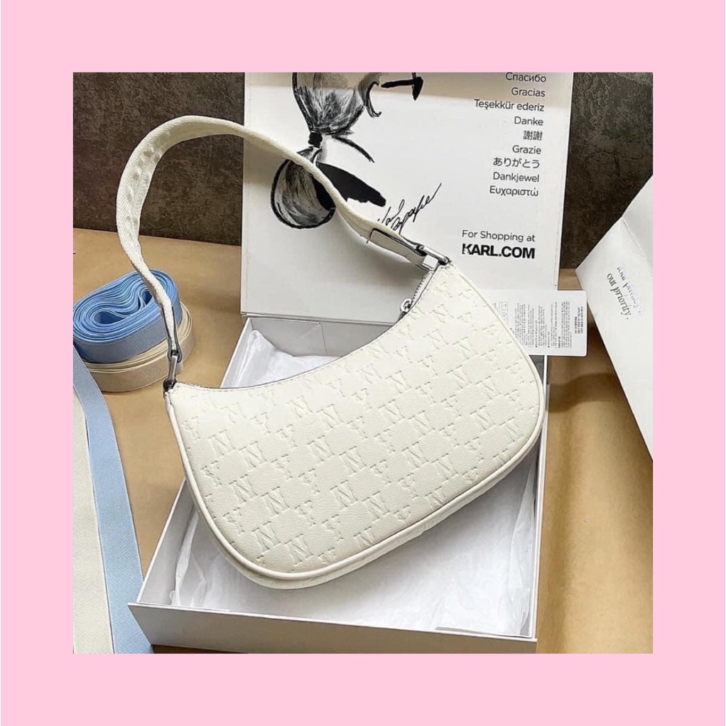 Túi Kẹp Nách Da In Chìm MLB NY Full Tag Code -Túi xách M.L.B thời trang 2022