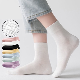 Tất cổ cao nữ nam trơn chất vải mềm dày thoáng khỉ vớ nữ nam cổ cao Unisex phong cách Hàn Quốc