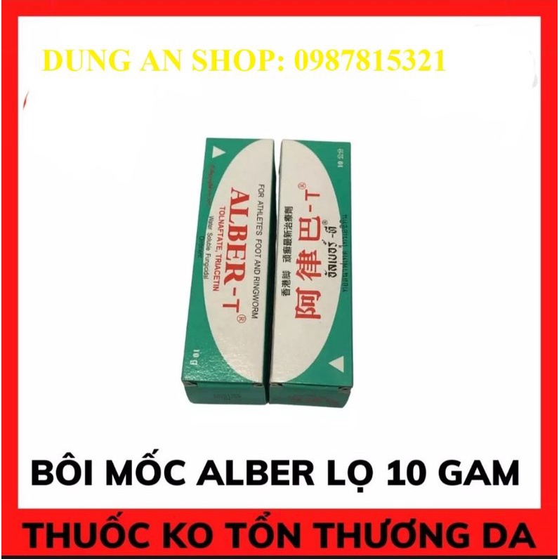 ALBER - T  (Thuốc GÀ CHỌI) Trị nấm gà, mốc gà chọi, thuốc lác gà đá ALB ER-T dạng tuýp bôi 10 gam, Xất xứ THAI LAND