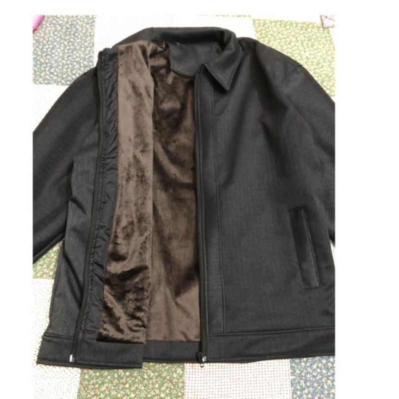 Áo khoác nam trung niên lót lông cho bố cực ấm