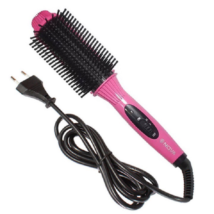 Lược Điện Tạo Kiểu Tóc Đa Năng Cao Cấp Nova NHC-8810 Uốn Cụp - Uốn Xoăn - Dập Xù Phồng - Bảo Hành 6 Tháng