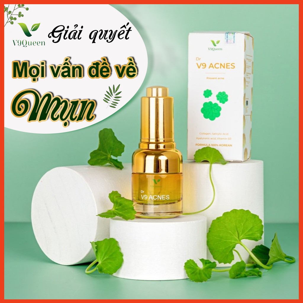 Serum Giảm Mụn V9Queen, Tinh Chất Rau Má Dưỡng Trắng Da Mờ Thâm - Dr V9 Acnes 20ml | BigBuy360 - bigbuy360.vn