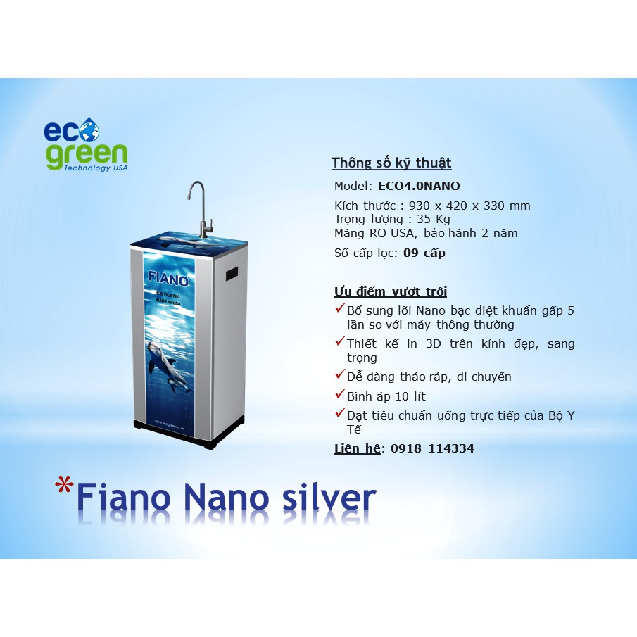 Máy lọc nước FIANO NANO SILVER