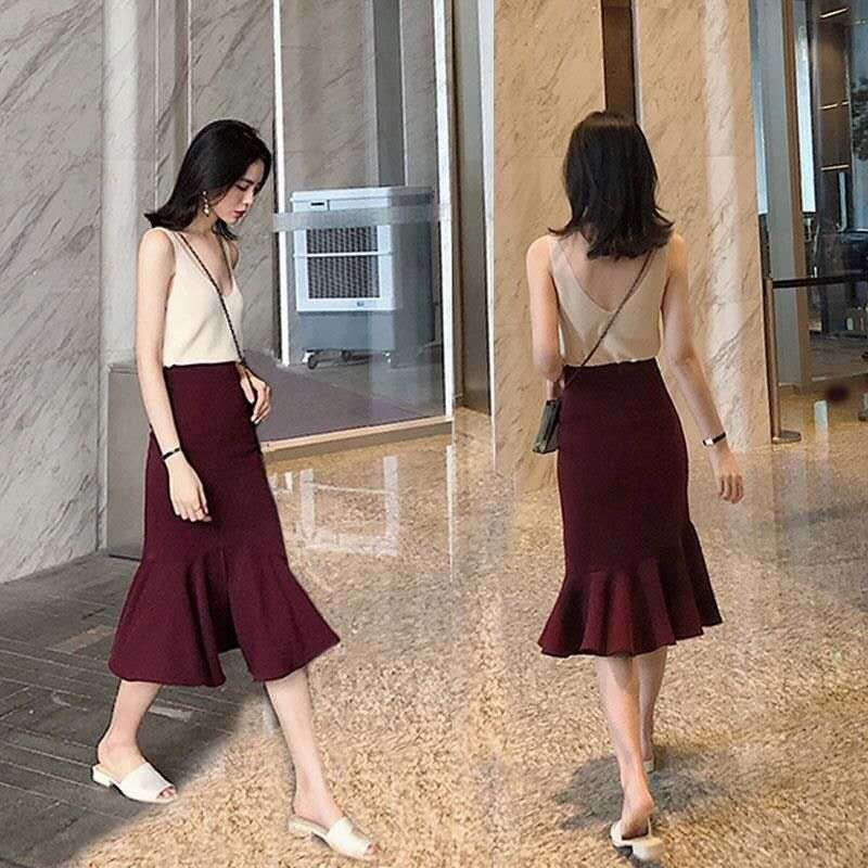 SẴN HÀNG- Chân váy xẻ, chân váy đuôi cá hàng Quảng Châu