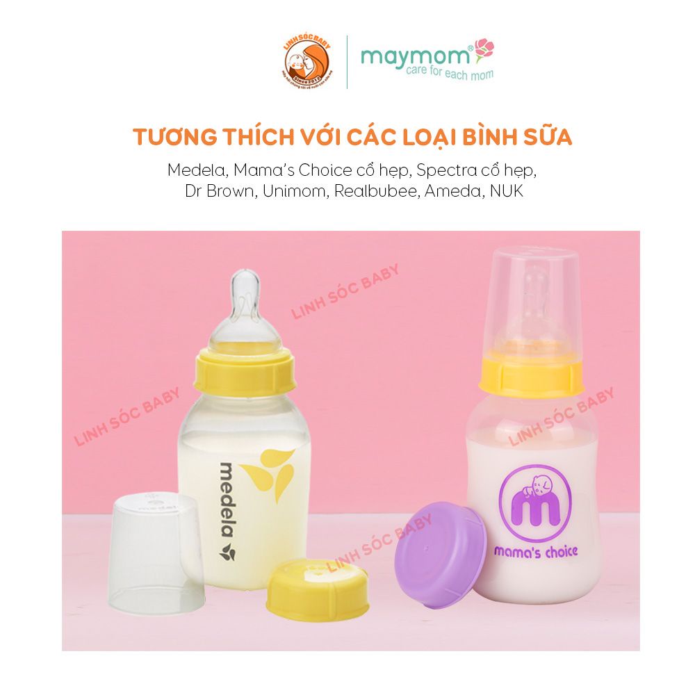 Bộ núm ti Medela chính hãng, cho trẻ 0-6 và trên 6 tháng,  dùng với bình Medela, Mama's Choice, Spectra cổ hẹp, Unimom