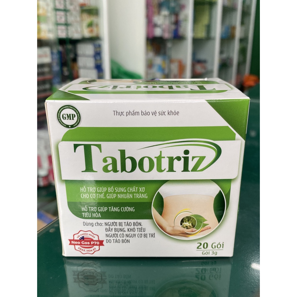 Tabotriz - Hỗ trợ bổ sung chất xơ cho cơ thể, hỗ trợ giảm nguy cơ táo bón, tăng cường tiêu hoá và hỗ trợ nhuận tràng