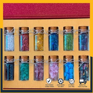 [Freeship] Đá vụn tự nhiên, Hũ đá mini thanh tẩy tarot - Vật phẩm phong thuỷ không thể thiếu
