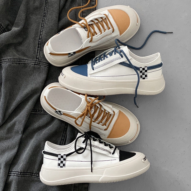 Giày thể thao QIAOYILUO đế mềm bằng vải canvas thoáng khí cho nam