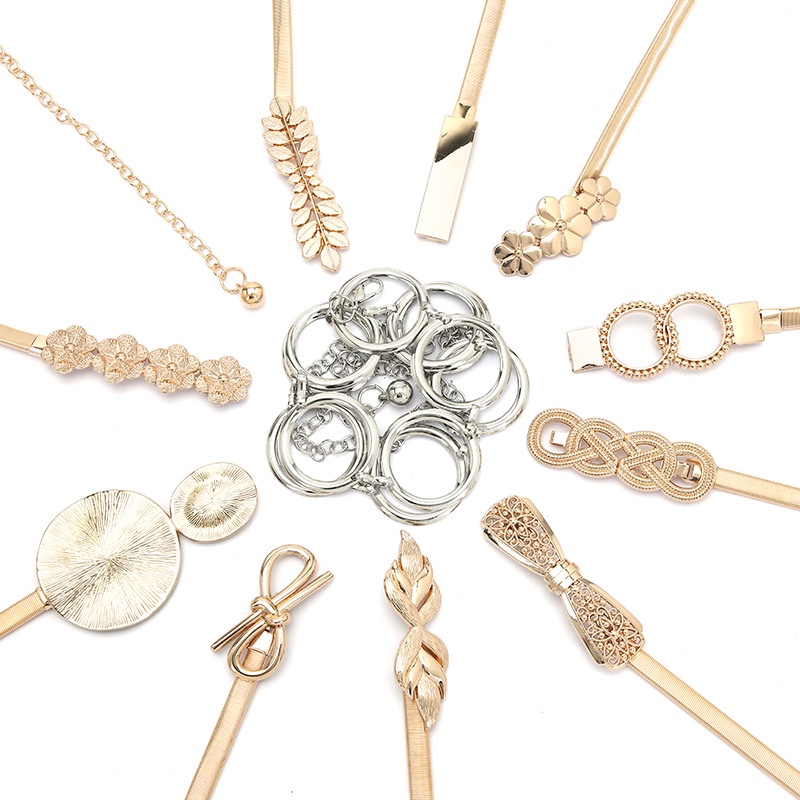 Thắt Lưng Co Giãn Họa Tiết Lá Vàng Thời Trang Mùa Hè Hàn Quốc