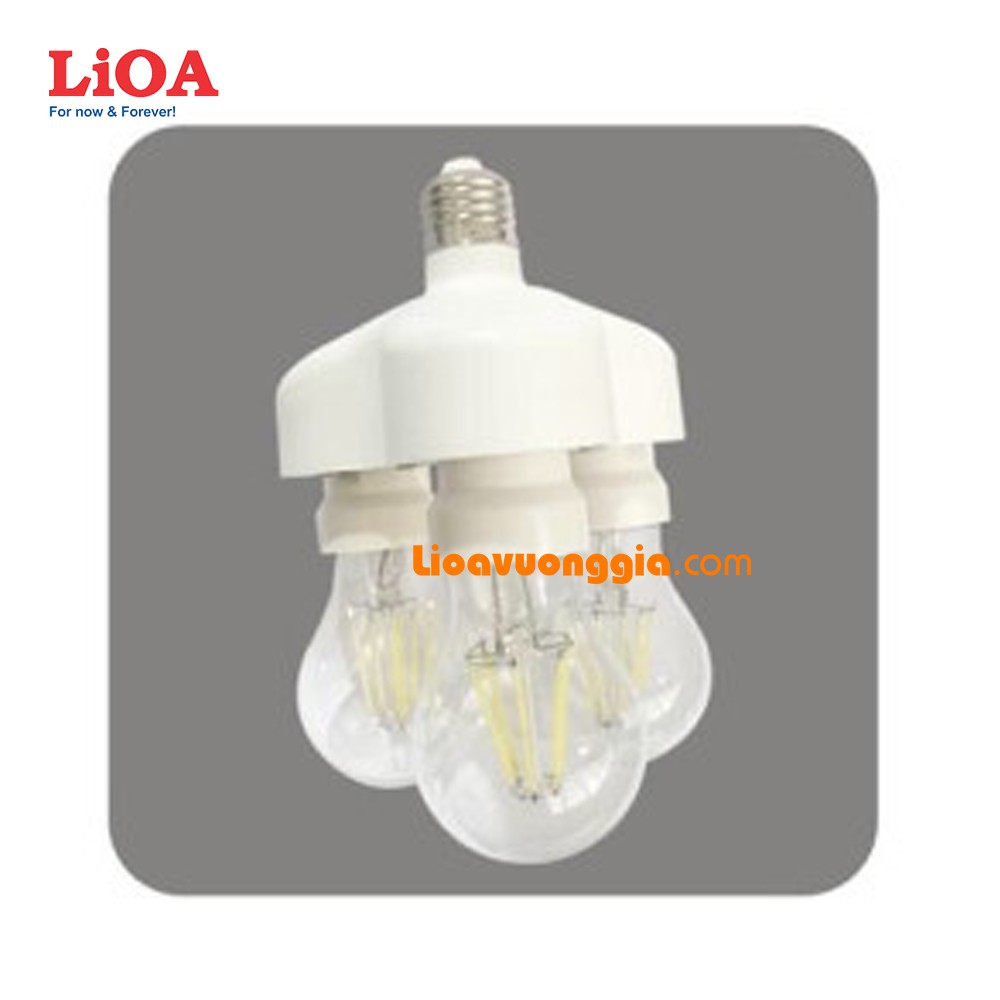 Đui đèn chia 3 đầu LiOA E27