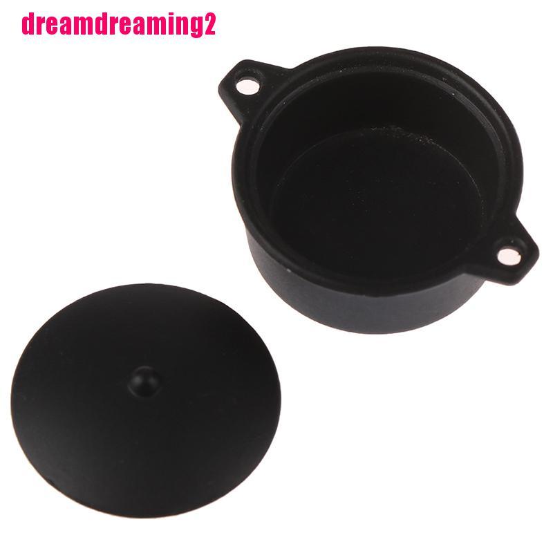 Mô Hình Chậu Cây Mini Màu Đen Tỉ Lệ 1: 12 Dùng Trang Trí Nhà Búp Bê