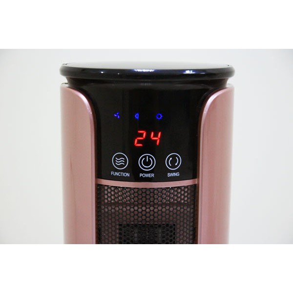 Quạt Sưởi Gốm Ceramic FujiE CH-1600RM có điều khiển từ xa , có chức năng Ionizer ,màu Hồng+Đen -Hàng chính hãng