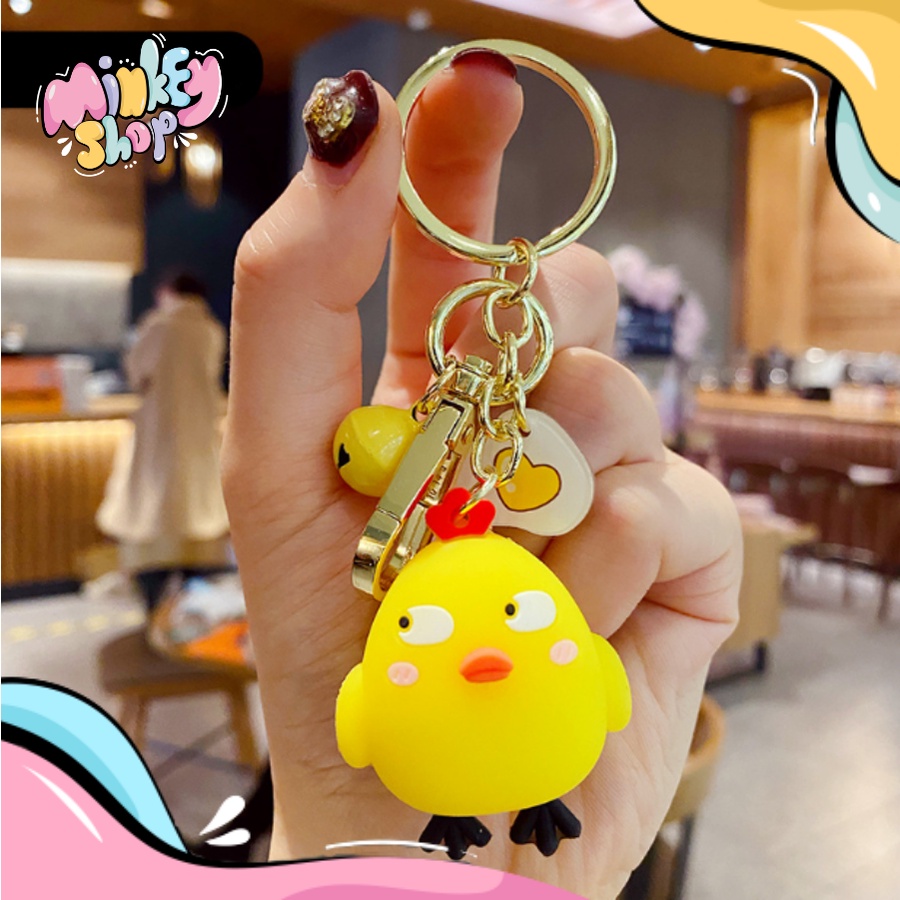 Móc Khóa Đẹp Hình Gà Dễ Thương phụ kiện Túi Xách -Minkey