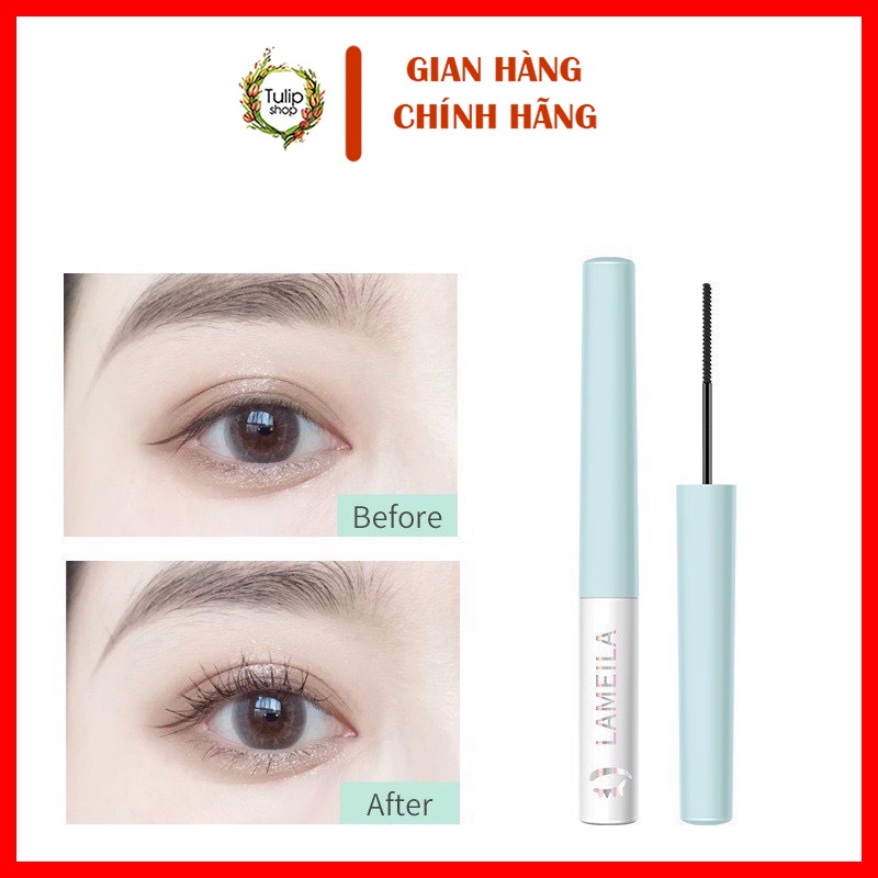 Mascara Lameila Chuốt Mi Đầu Siêu Mảnh Chống Thấm Nước Vỏ Màu Xanh Ngọc