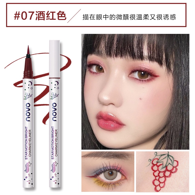 [Hàng mới về] Bút kẻ mắt nhanh khô chống nước lâu trôi 8 màu sắc tùy chọn