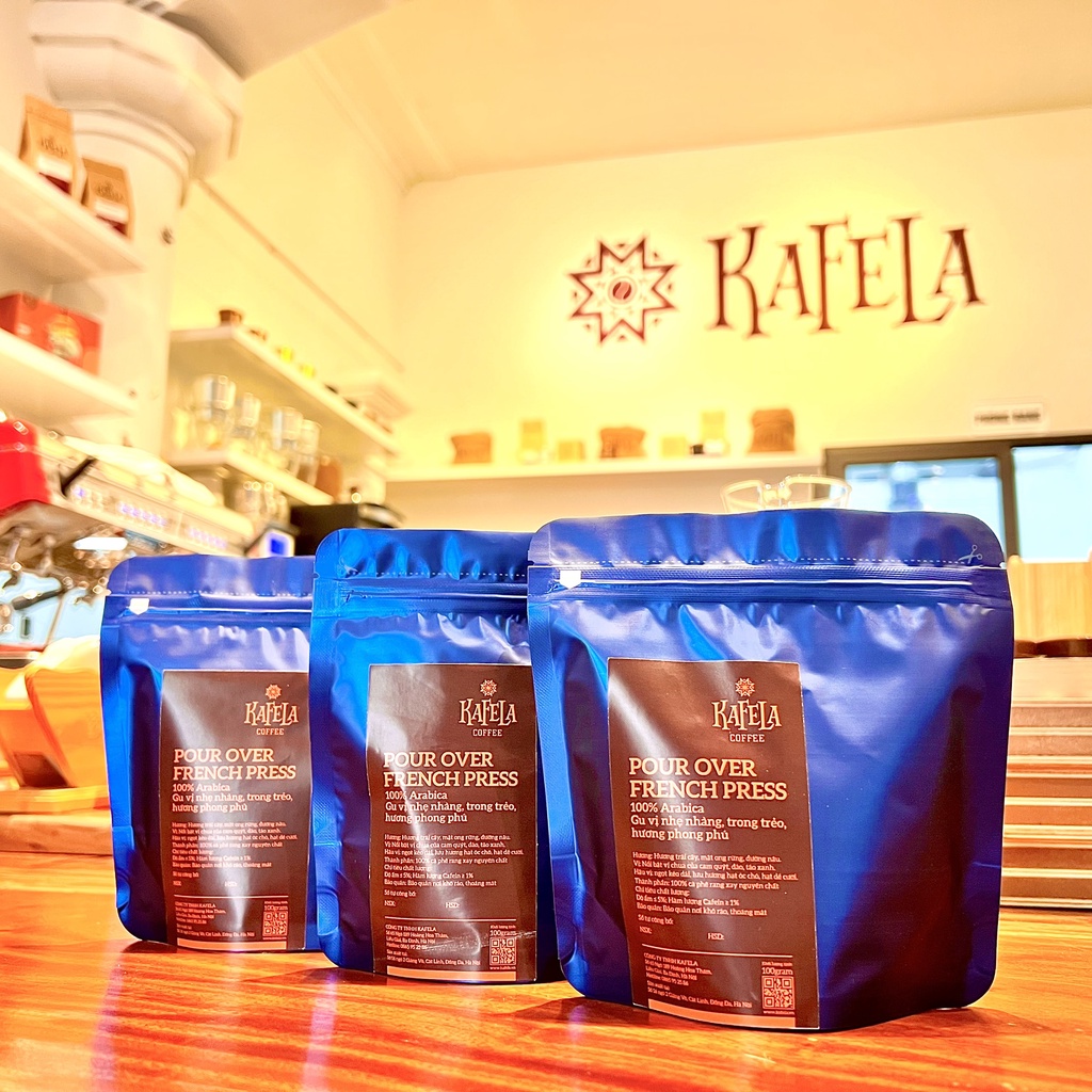 Hạt cà phê Kafela Coffee Pour Over 100% Arabica GU TINH TẾ 100g/túi