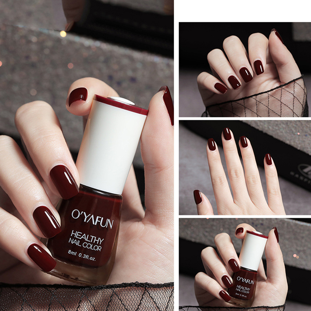 [Hàng mới về] Chai sơn móng nhanh khô màu sắc thời trang 18ml