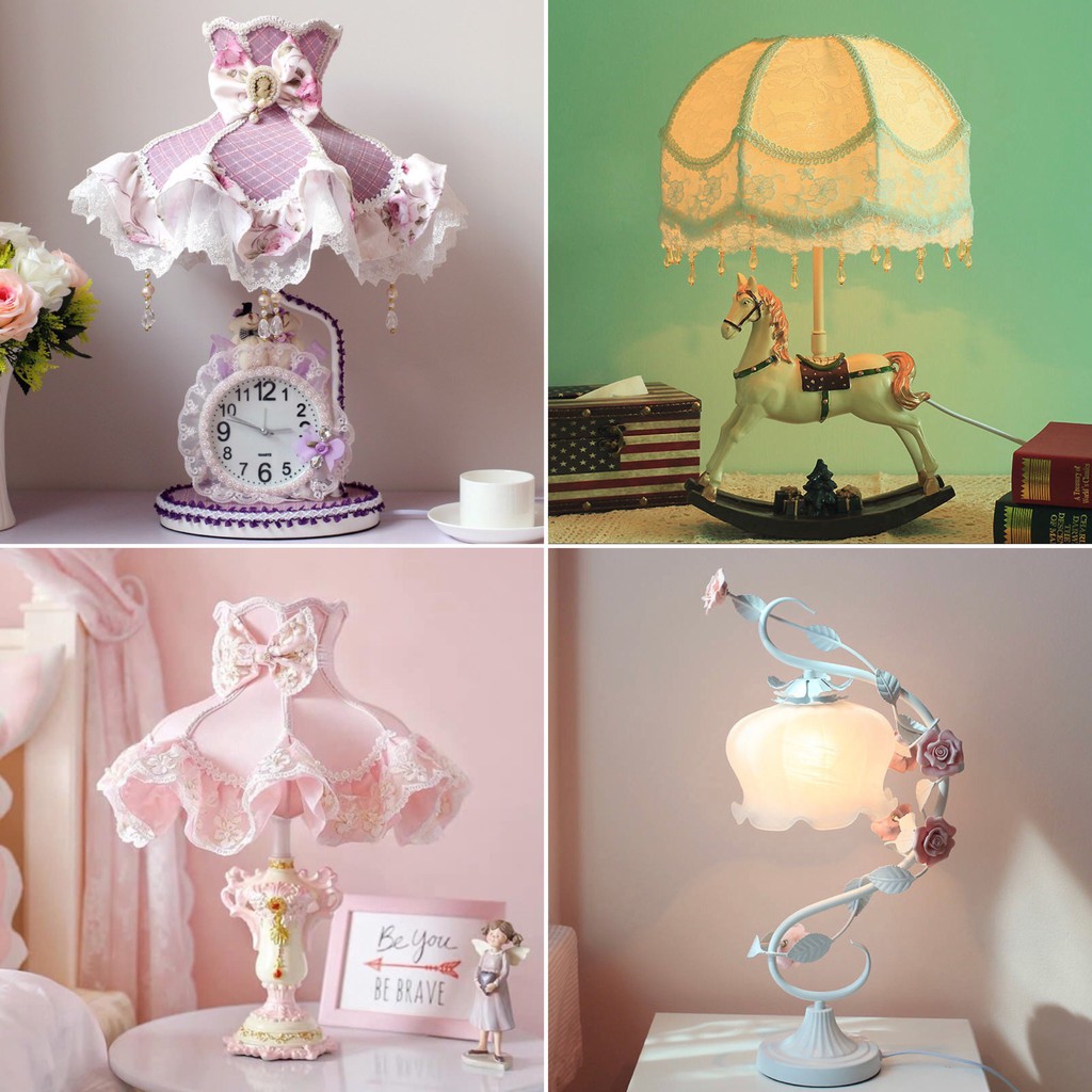 Đèn ngủ hoa hồng Châu Âu ấm áp và sang trọng