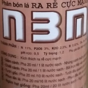 Phân Bón Kích Rễ N3M Pro (100ml) dạng nước - Ra Rễ Cực Mạnh Growmore 235ml