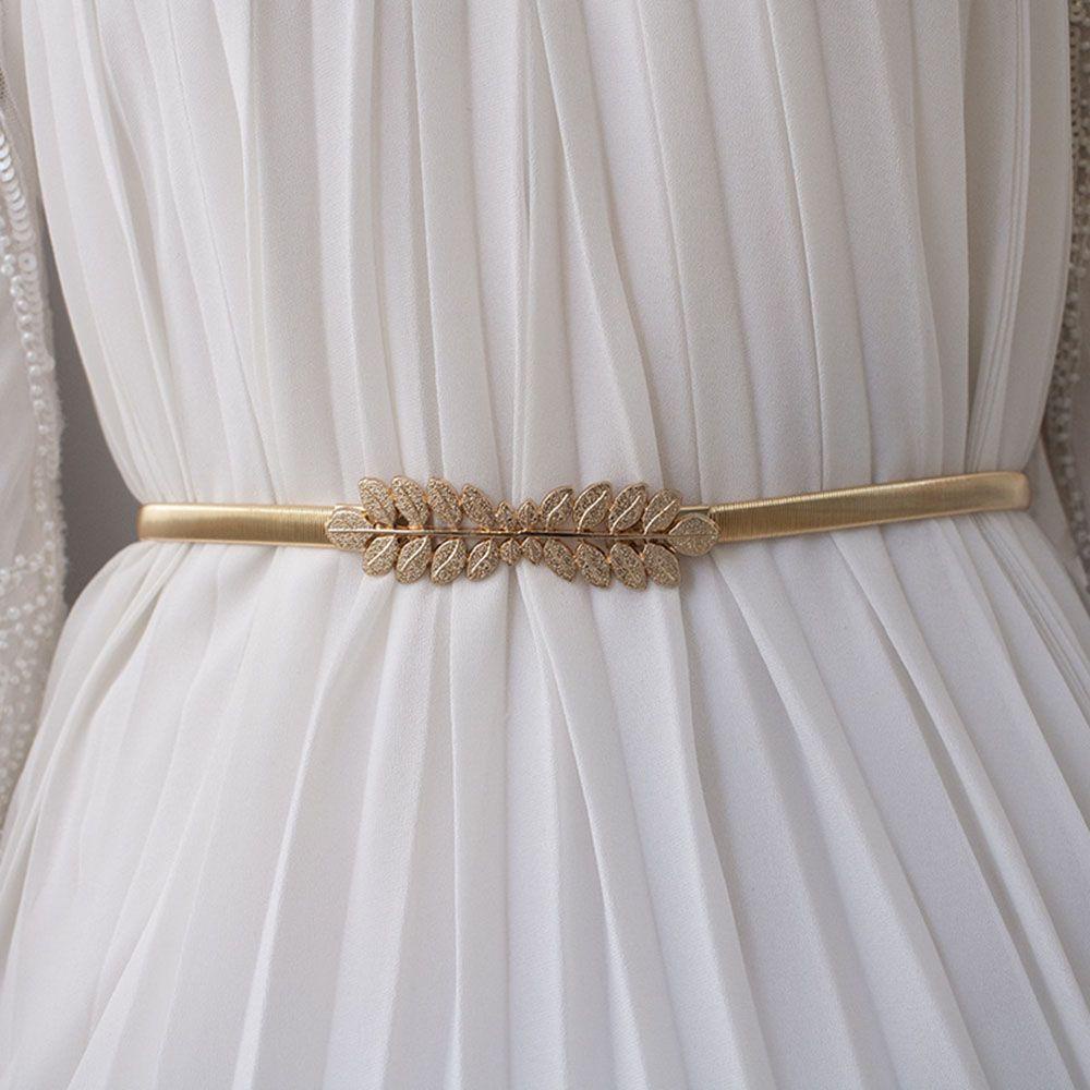 Thắt Lưng Co Giãn Họa Tiết Chiếc Lá Đơn Giản Thời Trang Cho Nữ